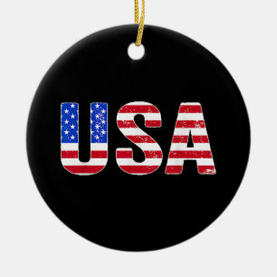 Adorno De Cerámica Camiseta USA Bandera Americana Patriótica Hombres