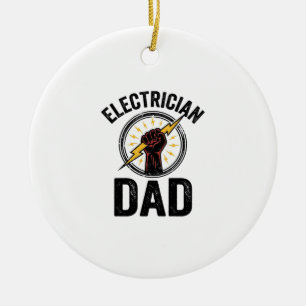 Adorno De Cerámica Camiseta Vectorial de Grabado Vintage para Papá El