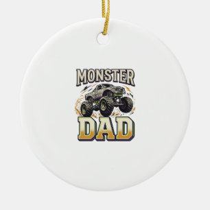 Adorno De Cerámica Camiseta vectorial vintage de camión monstruo papá