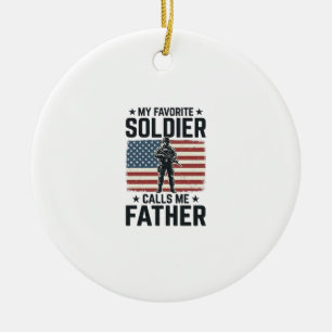 Adorno De Cerámica Camiseta vectorial vintage de soldado patriótico p