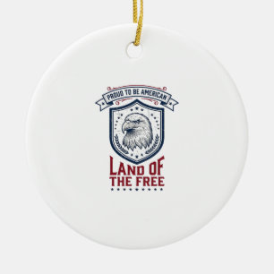 Adorno De Cerámica Camiseta Vintage Águila del Escudo Americano Patri