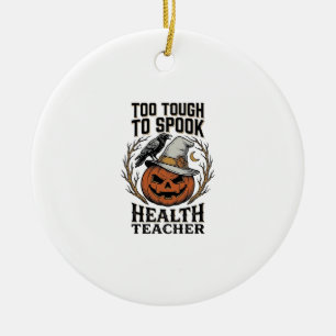 Adorno De Cerámica Camiseta Vintage de Profesora de Salud para Hallow