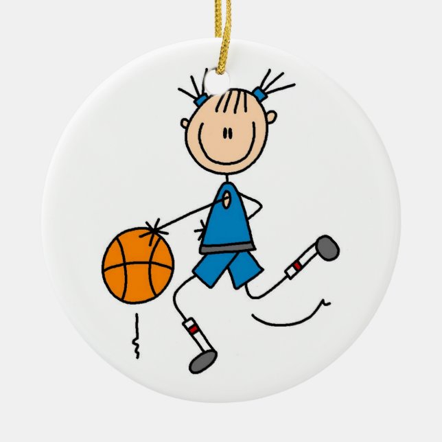 Adorno De Cerámica Camisetas del jugador de baloncesto con Chica de F (Frente)