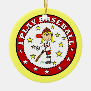 Adorno De Cerámica Camisetas y regalos de béisbol para niñas