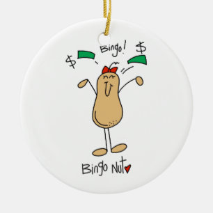 Adorno De Cerámica Camisetas y regalos de Bingo Nut