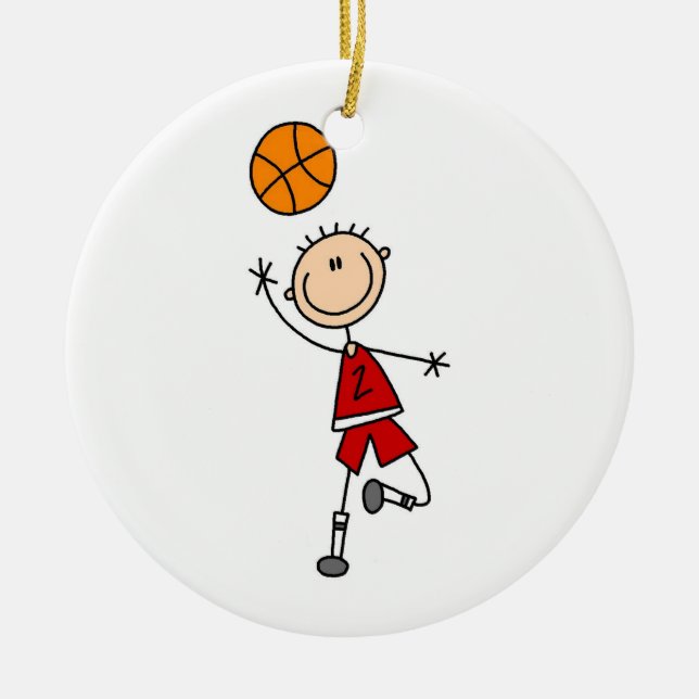 Adorno De Cerámica Camisetas y regalos del jugador de baloncesto Red  (Frente)