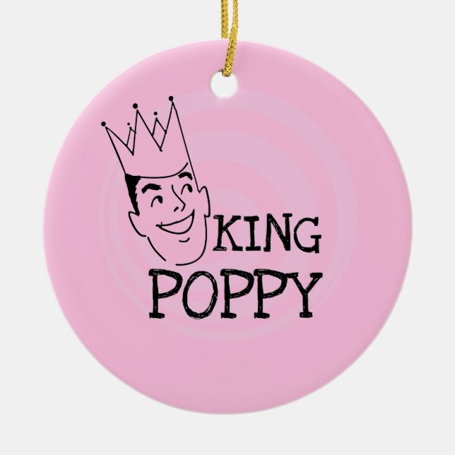 Adorno De Cerámica Camisetas y regalos King Poppy (Frente)