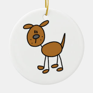 Adorno De Cerámica Camisetas y regalos para perros con la figura del 
