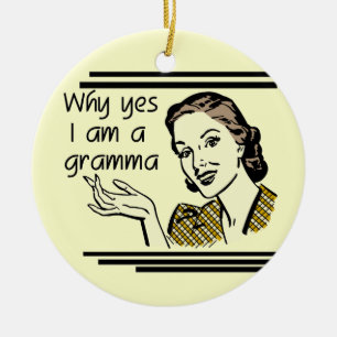 Adorno De Cerámica Camisetas y regalos retros de Gramma