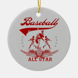 Adorno De Cerámica Camisetas y regalos rojos de All Star del béisbol