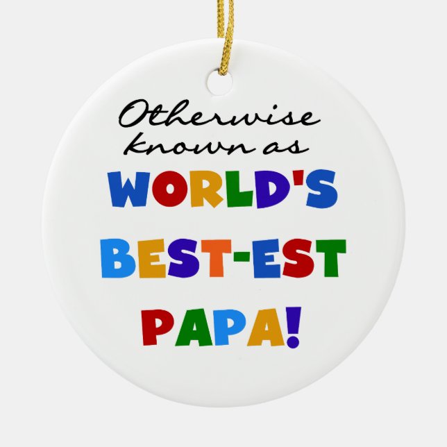 Adorno De Cerámica Camisetas y regalos si no sabidos de la papá (Frente)