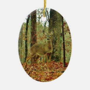 Adorno De Cerámica Camo verde, ciervo de camuflaje