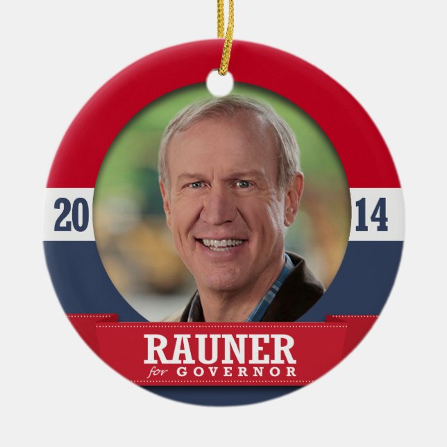 ADORNO DE CERÁMICA CAMPAÑA DE BRUCE RAUNER (Frente)