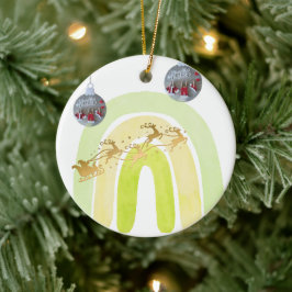 Adorno De Cerámica Campana de Navidad Suave Simple Divertida y Linda