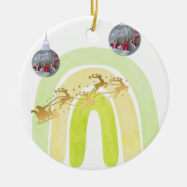 Adorno De Cerámica Campana de Navidad Suave Simple Divertida y Linda