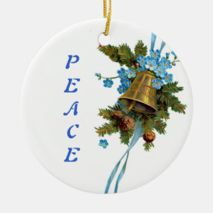 Adorno De Cerámica Campana de paz para navidades