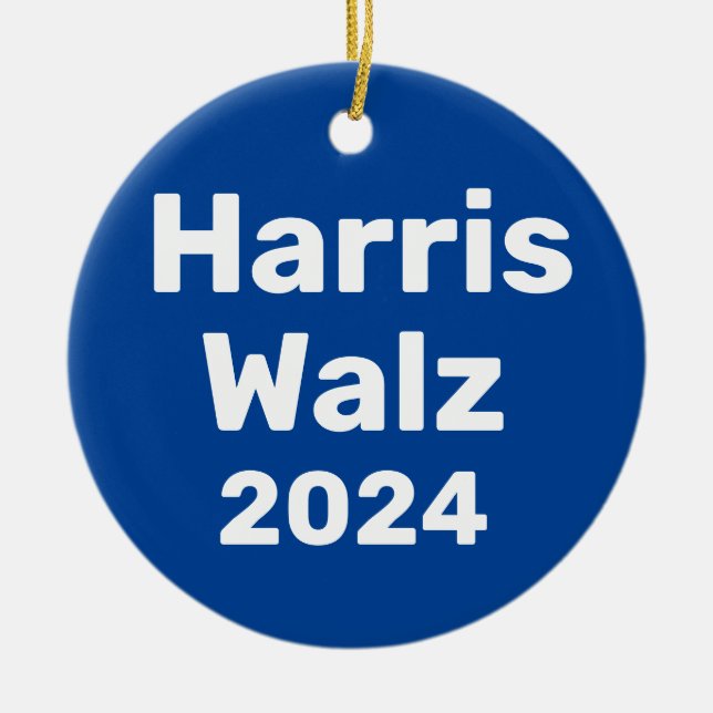 Adorno De Cerámica Campaña presidencial de Harris / Walz 2024 (Frente)