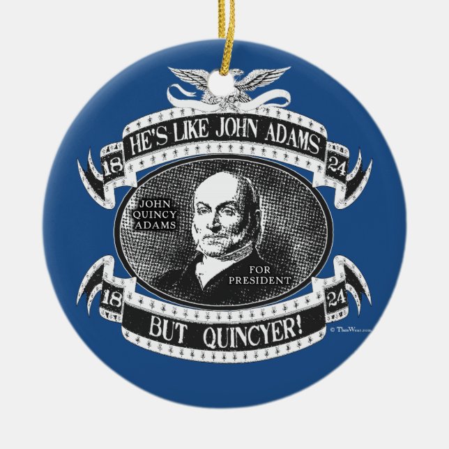 Adorno De Cerámica Campaña presidencial de John Quincy Adams (Frente)