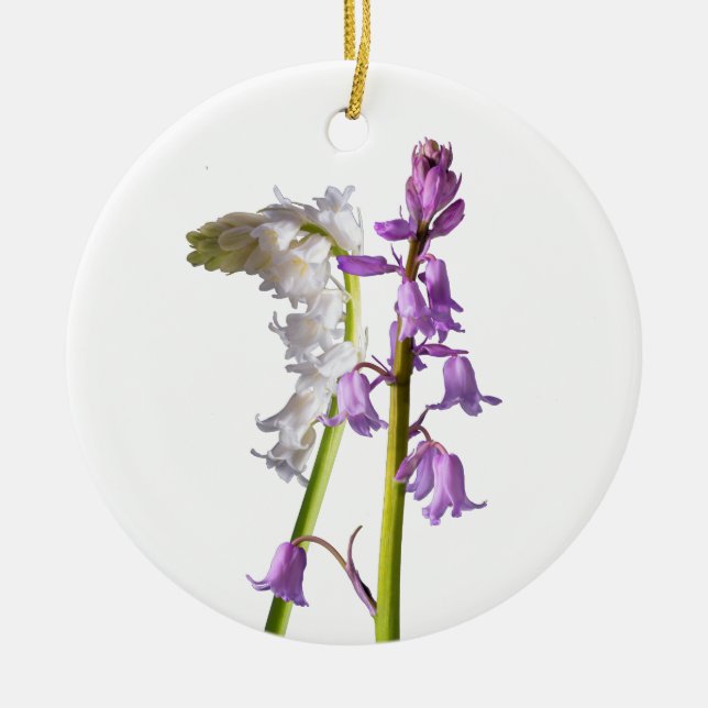 Adorno De Cerámica Campanas, Whitebells. (Frente)