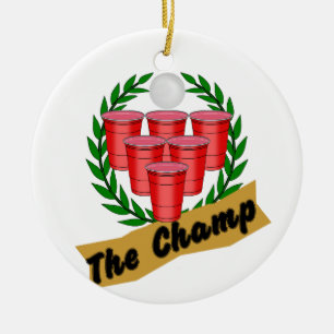 Adorno De Cerámica Campeón de Beer Pong