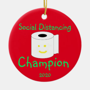 Adorno De Cerámica Campeón del distanciamiento social