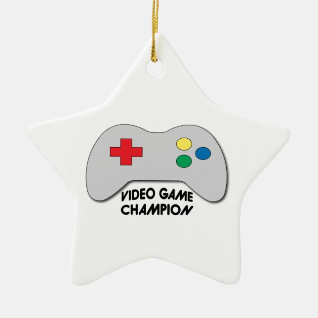 Adorno De Cerámica Campeón del videojuego (Frente)