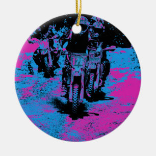 Adorno De Cerámica Campeón Motocross de ciclismo de tierra