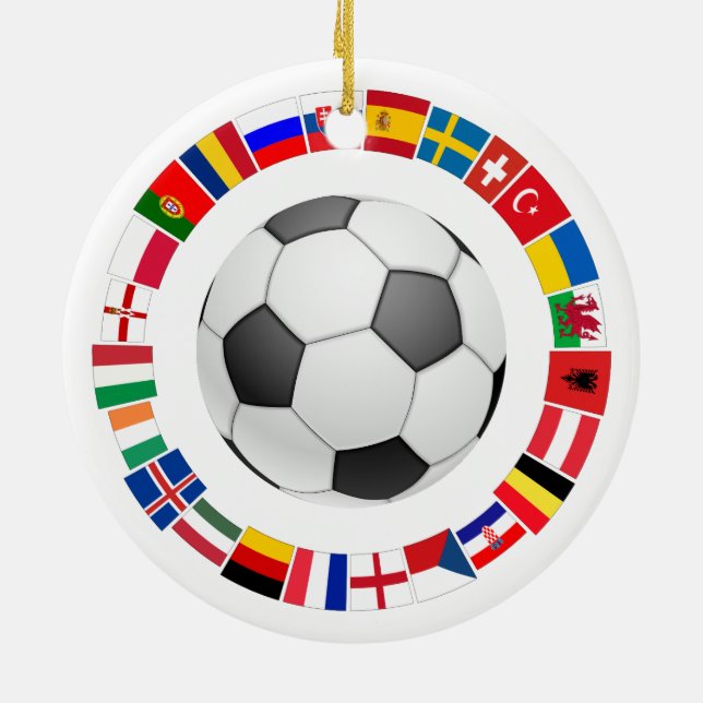 Adorno De Cerámica Campeonato Europeo de Fútbol 2016 (Atrás)