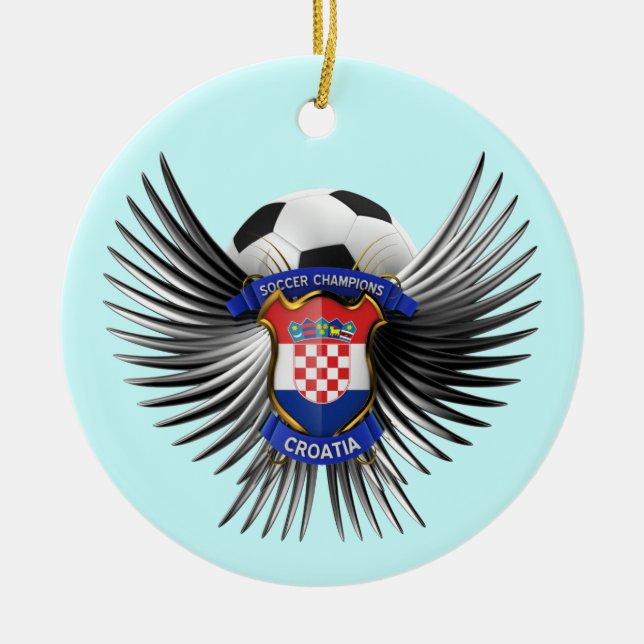 Adorno De Cerámica Campeones del fútbol de Croacia (Frente)