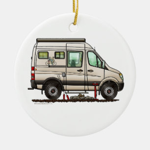 Adorno De Cerámica Camper Sprinter Van RV feliz campista