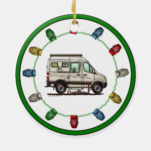 Adorno De Cerámica Camper Sprinter Van RV feliz campista
