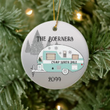 Camperador de caravanas retro navideño