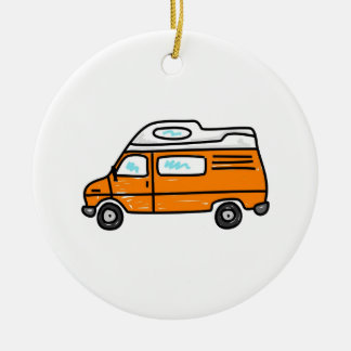 Adorno De Cerámica Campervan anaranjado