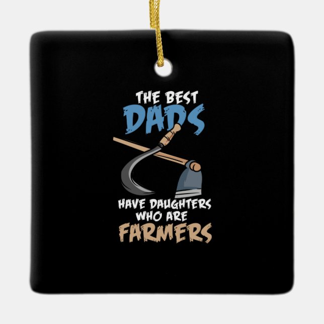 Adorno De Cerámica Campesino - Hijas que son granjeros (Anverso)