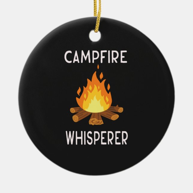 Adorno De Cerámica Camping - Campfire Whisperer (Frente)