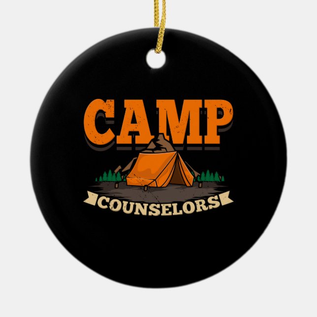 Adorno De Cerámica Camping - Consejero del campamento (Frente)