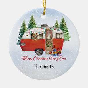 Adorno De Cerámica Camping Navidades Van for Camper
