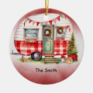 Adorno De Cerámica Camping Navidades Van for Camper