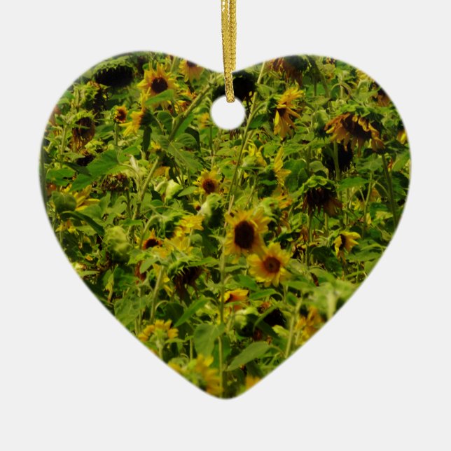 Adorno De Cerámica Campo de girasol (Frente)