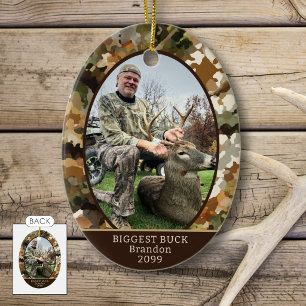 Adorno De Cerámica Camuflaje de caza personalizado con una foto