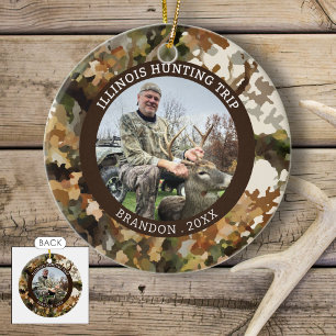Adorno De Cerámica Camuflaje de caza personalizado con una foto