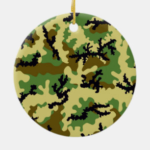 Adorno De Cerámica Camuflaje de Woodland