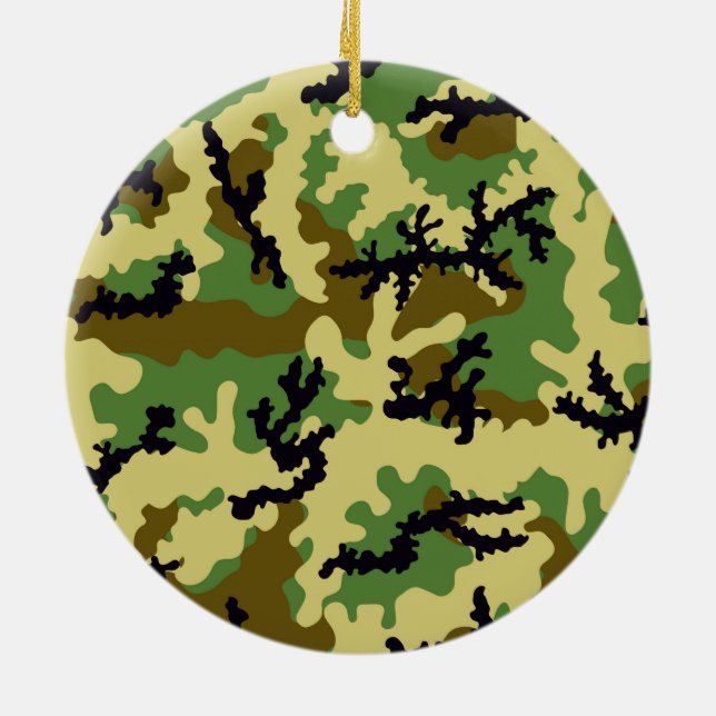 Adorno De Cerámica Camuflaje de Woodland (Atrás)