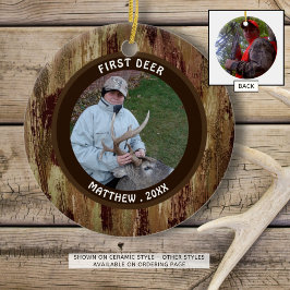 Adorno De Cerámica Camuflaje marrón de la foto de Hunter FIRST