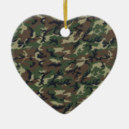 Adorno De Cerámica Camuflaje militar Woodland