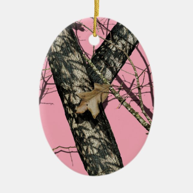 Adorno De Cerámica Camuflaje rosa (Frente)