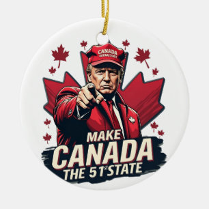 Adorno De Cerámica Canadá: el 51° Estado Trump Canadá