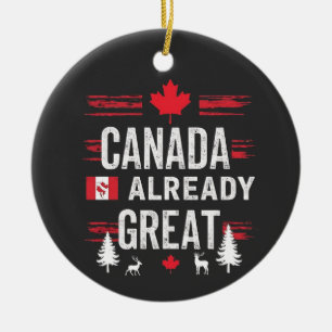 Adorno De Cerámica Canadá ya es genial Anti MAGA Anti-Trump