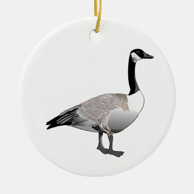 Adorno De Cerámica Canadian Goose (Frente)