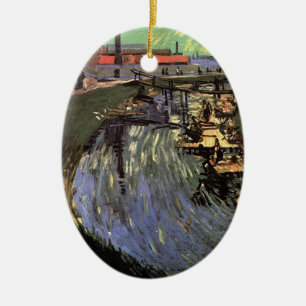 Adorno De Cerámica Canal con mujeres lavando de Vincent van Gogh